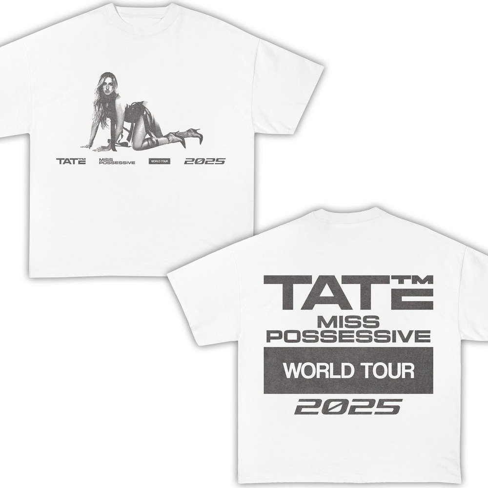 Tate McRae 2025 Concert, Tate McRae Miss Possessive Tour 2025 Shirt 2 Sided